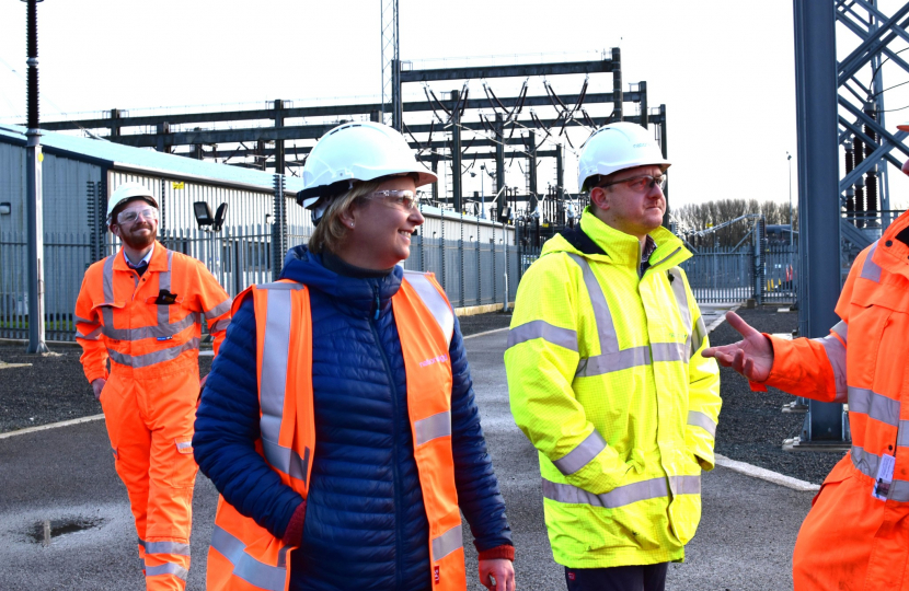 Katherine at the National Grid with Tom, Ash and Steve