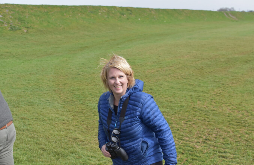 Katherine at Hutton Marsh with her camera