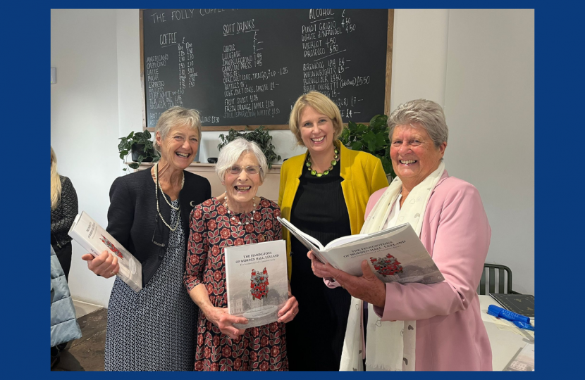 Katherine Fletcher with the three authors of a new book