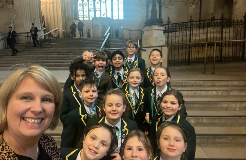 Katherine meeting students from Ashbridge Independent School in Westminster