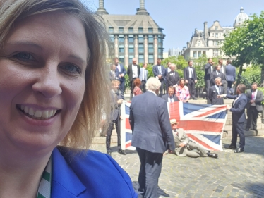 •	South Ribble MP Katherine Fletcher has shown her support for this year’s Armed Forces Day and is pictured with Conservative Armed Forces veterans at Westminster