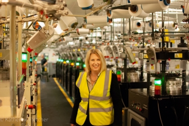 Katherine Fletcher MP visiting a local business