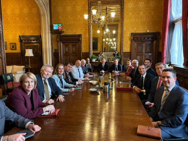 Katherine in Westminster with Nuclear Minister Andrew Bowie and other MPs