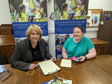 Katherine with Emmy from Healthwatch