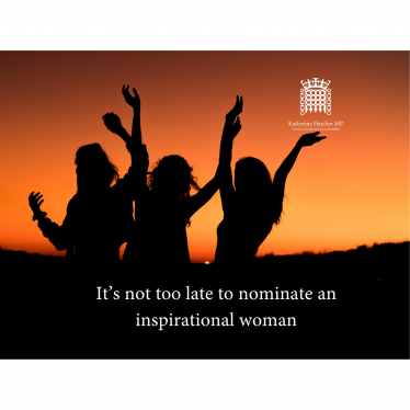 silhouettes of women with words It's not too late to nominate an inspirational woman