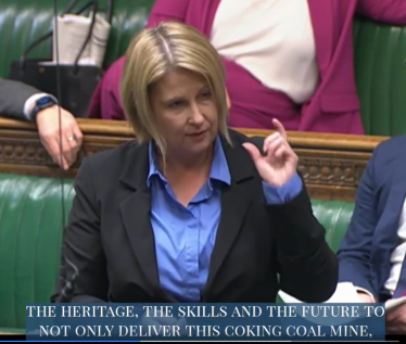 Katherine speaking in Parliament